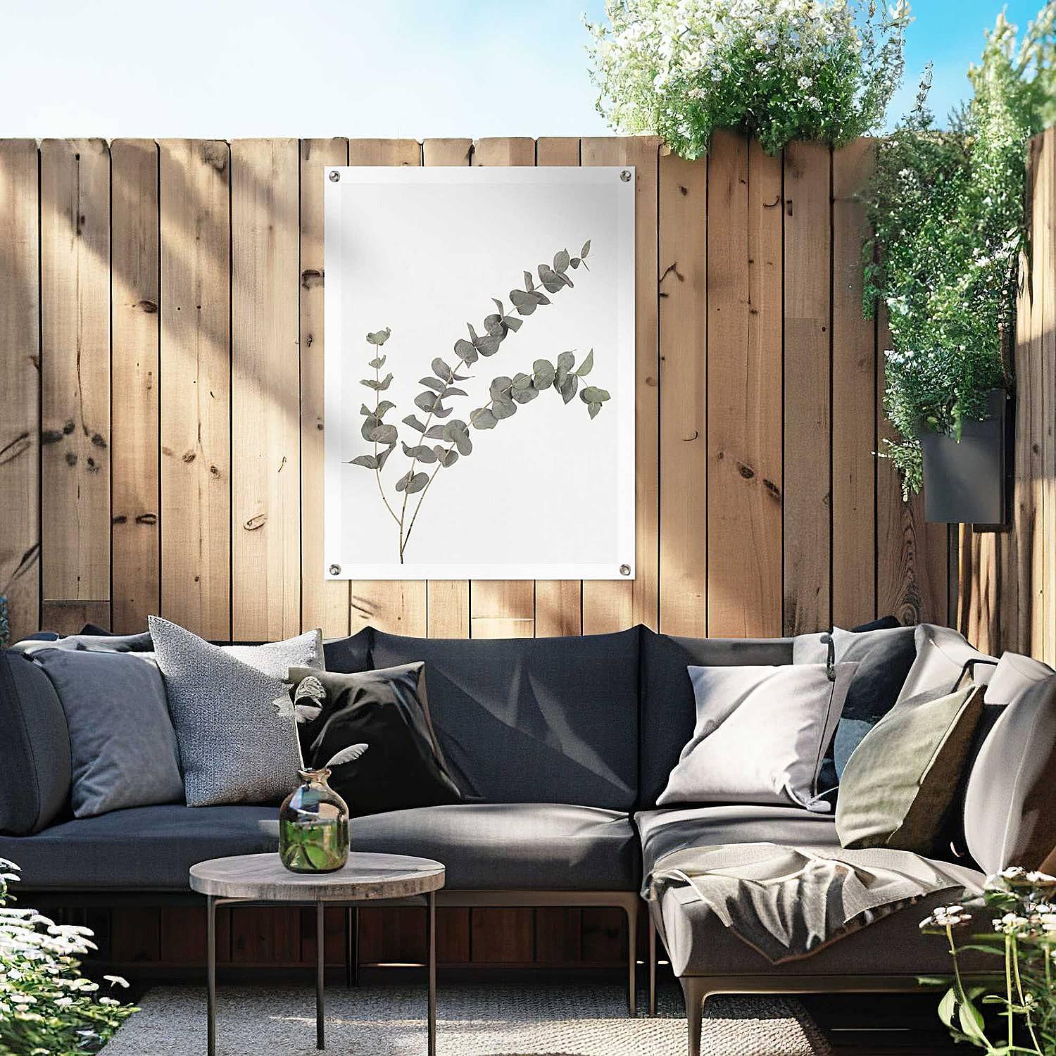 Outdoor-Poster Eukalyptus PVC Grün 60 x 80 cm 2