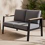 2-Seater Lounge Sofa Aviel Aluminum Polyester Anthracite 1