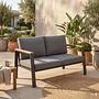 2-Seater Lounge Sofa Aviel Aluminum Polyester Anthracite 2