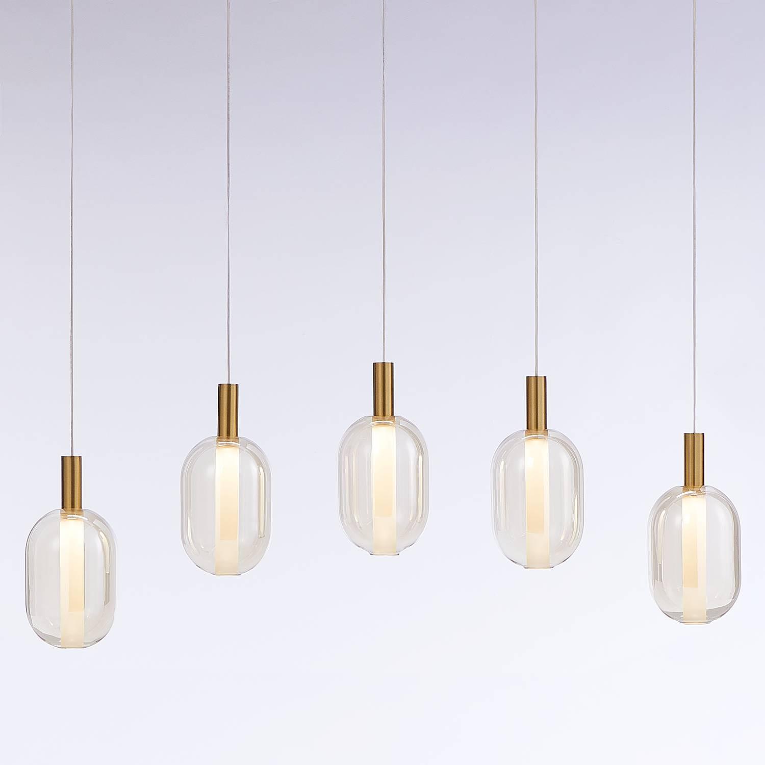 Pendant light EXEMLAR colored glass / aluminum 0