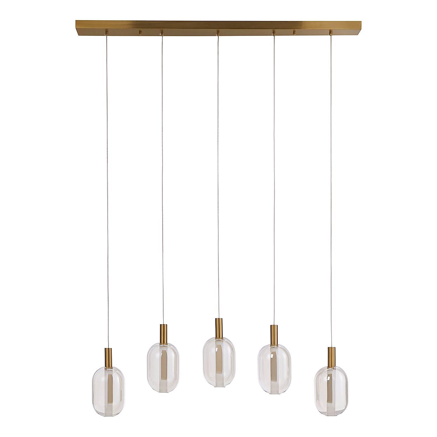 Pendant light EXEMLAR colored glass / aluminum 3
