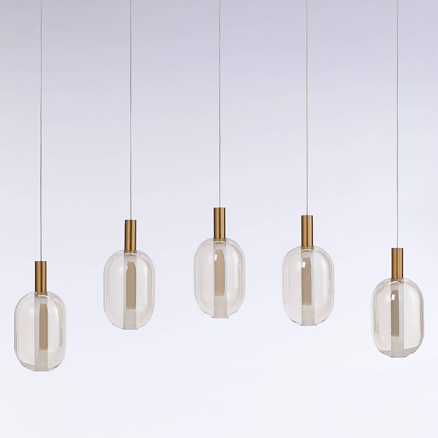 Pendant light EXEMLAR colored glass / aluminum 2