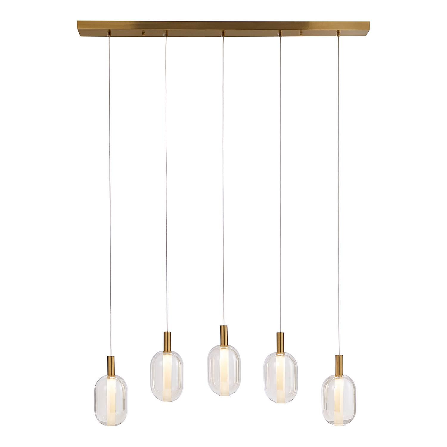 Pendant light EXEMLAR colored glass / aluminum 4
