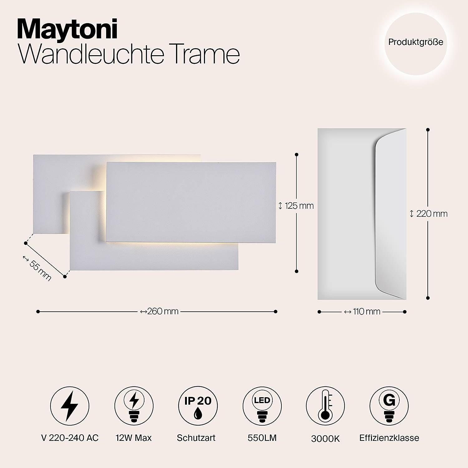 LED-Wandleuchte Trame Typ A Metall 1-flammig 4