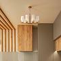 Fortano Chandelier Frosted Glass / Mixed Metal 1