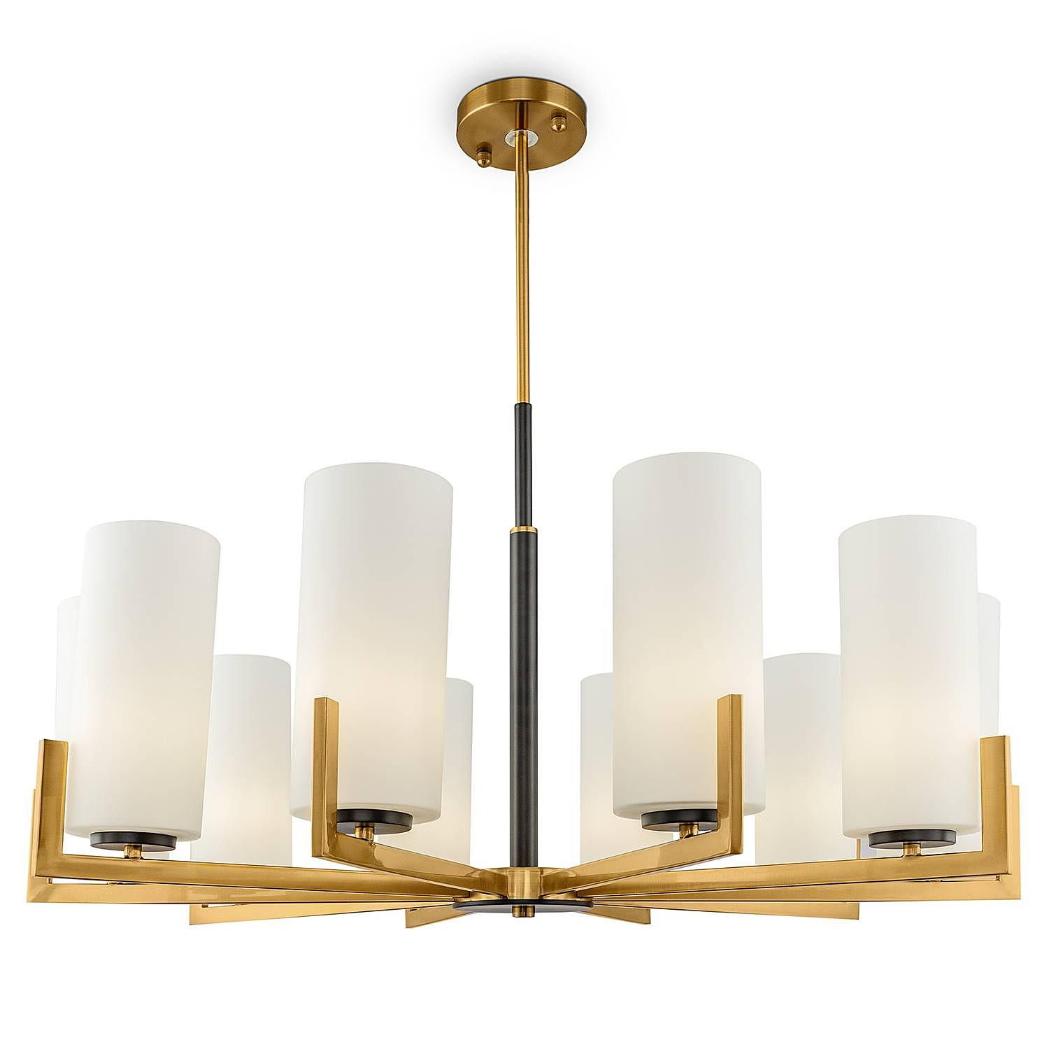 Fortano Chandelier Frosted Glass / Mixed Metal 3