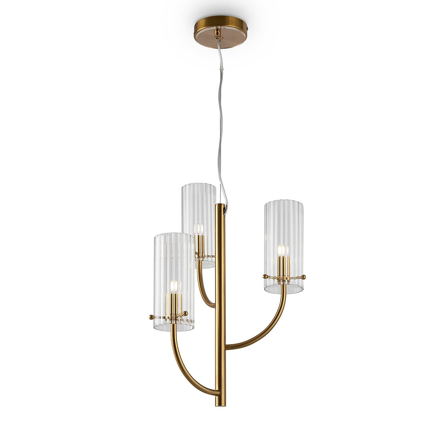 Pendant light Arco clear glass / mixed metal 0