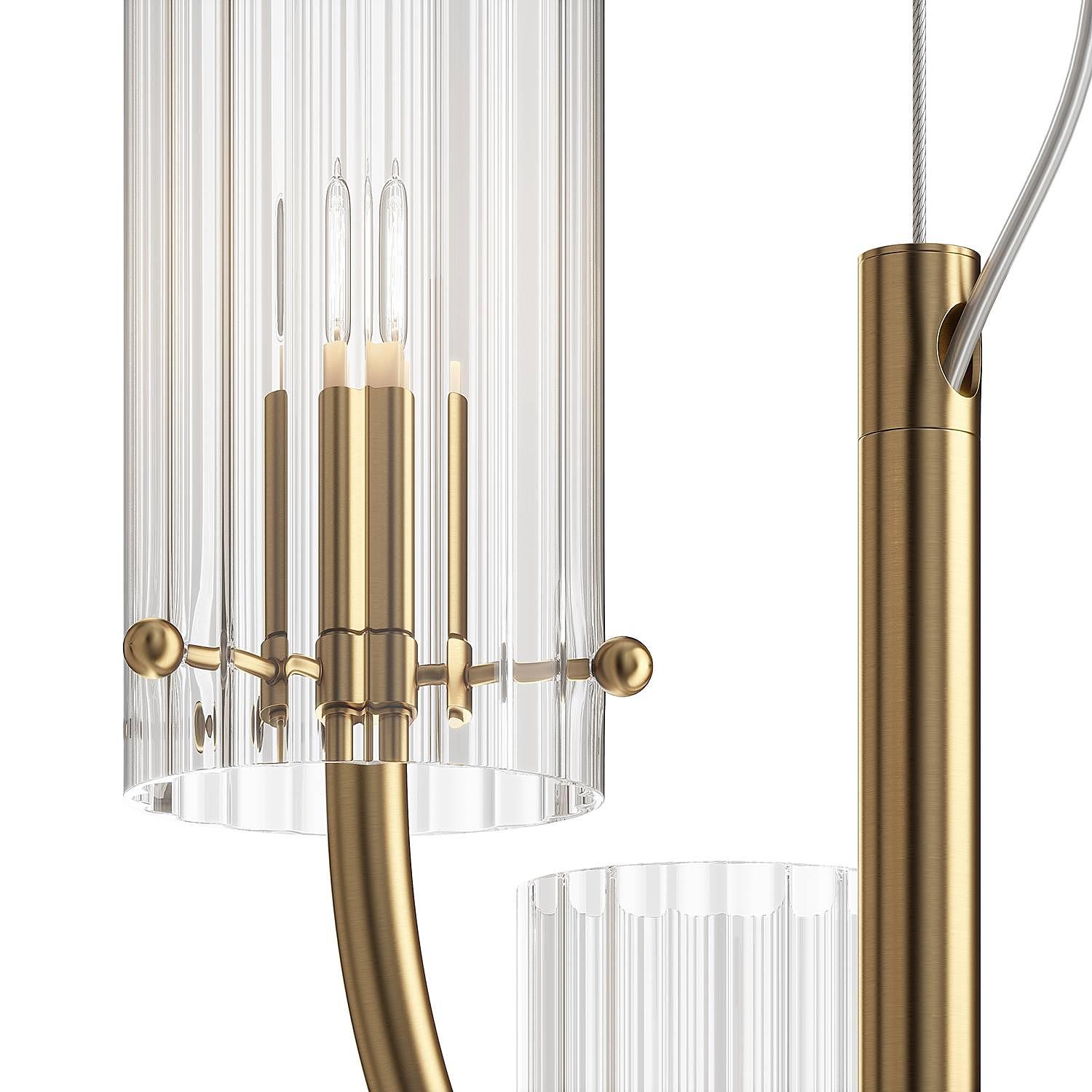 Pendant light Arco clear glass / mixed metal 1