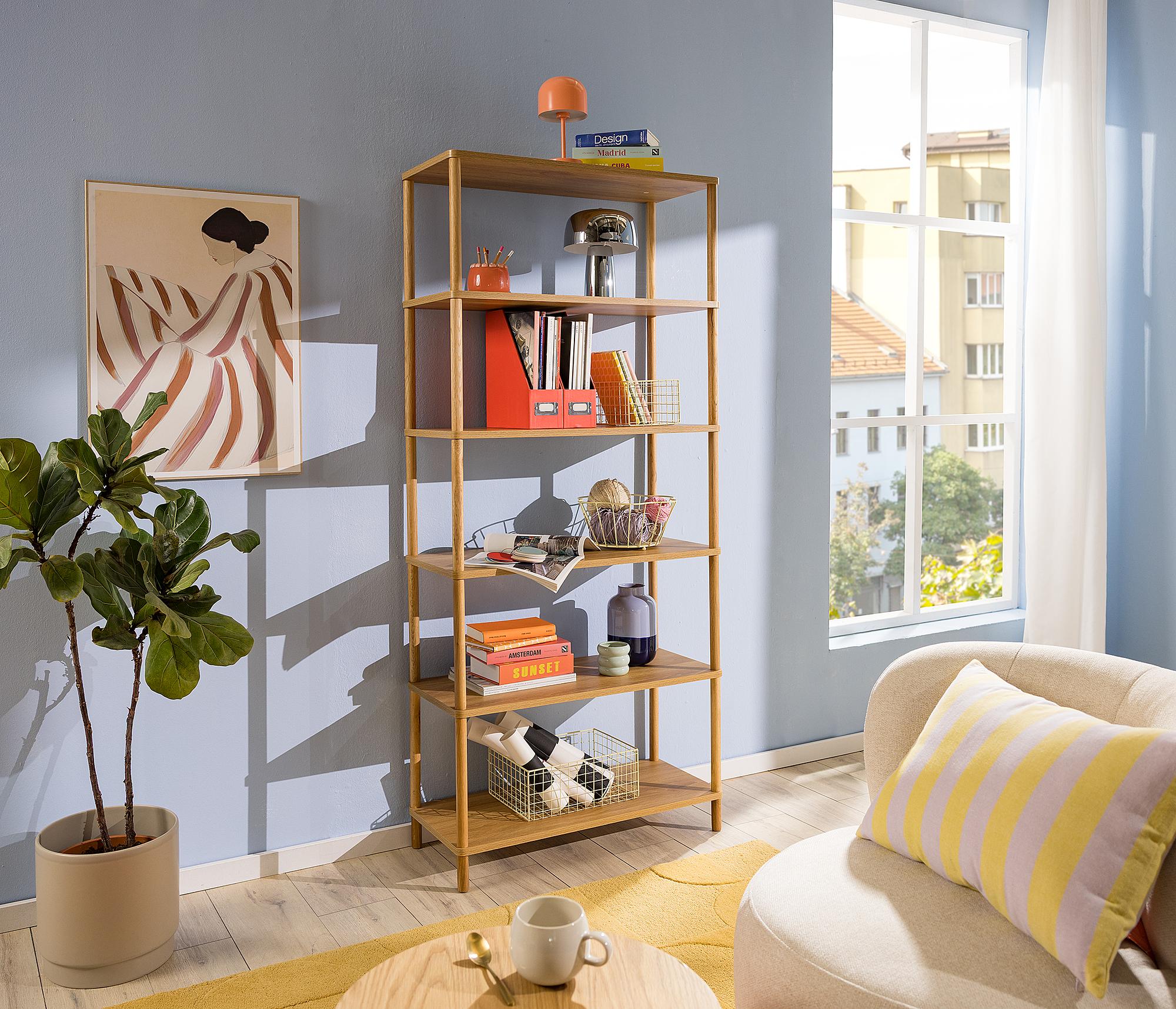Regal Ticonic Eiche Dekor / Eiche Breite: 80 cm 2