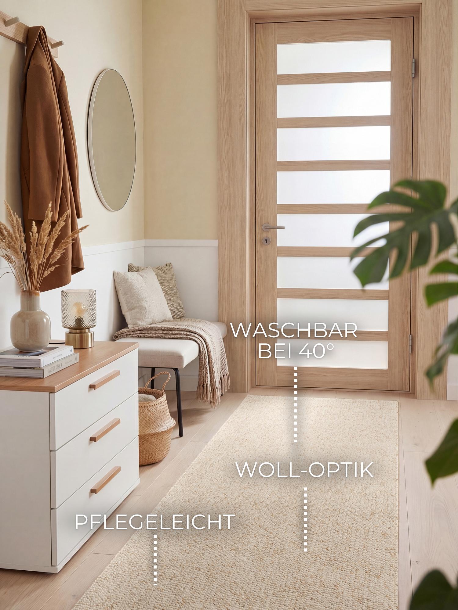 Läufer Roccoo Polypropylen / Filz Creme 3