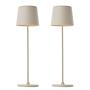 LED-Tischleuchte Kaami Eisen Kunststoff Beige 2er Set 0