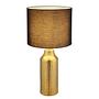 Table lamp Elden structural fabric ceramic black gold 3