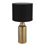 Table lamp Elden structural fabric ceramic black gold 4