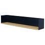 Wall shelf Beikou Type A real wood veneer fir black 0