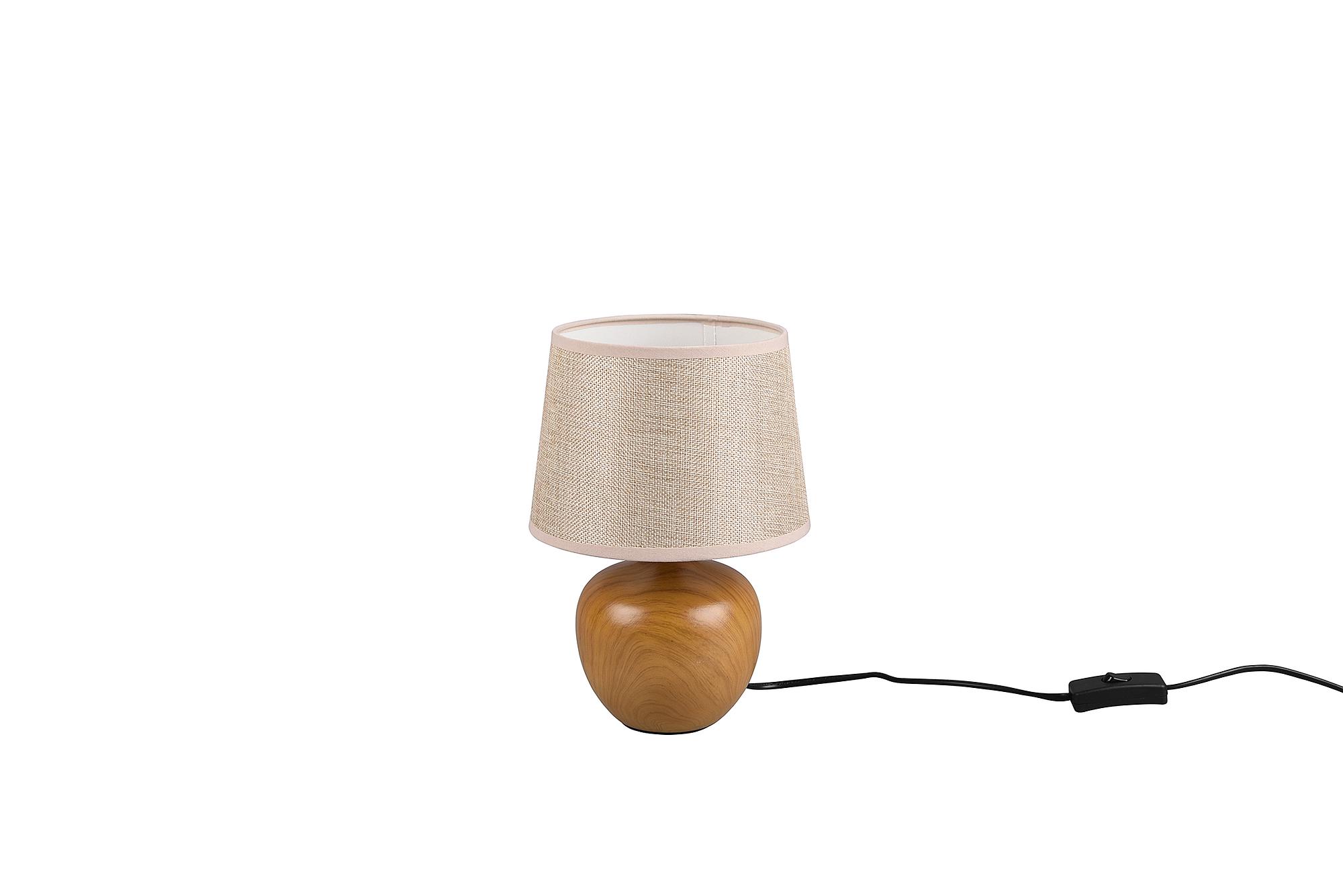 Tischleuchte Luxor Keramik / Mischgewebe Braun / Beige 4