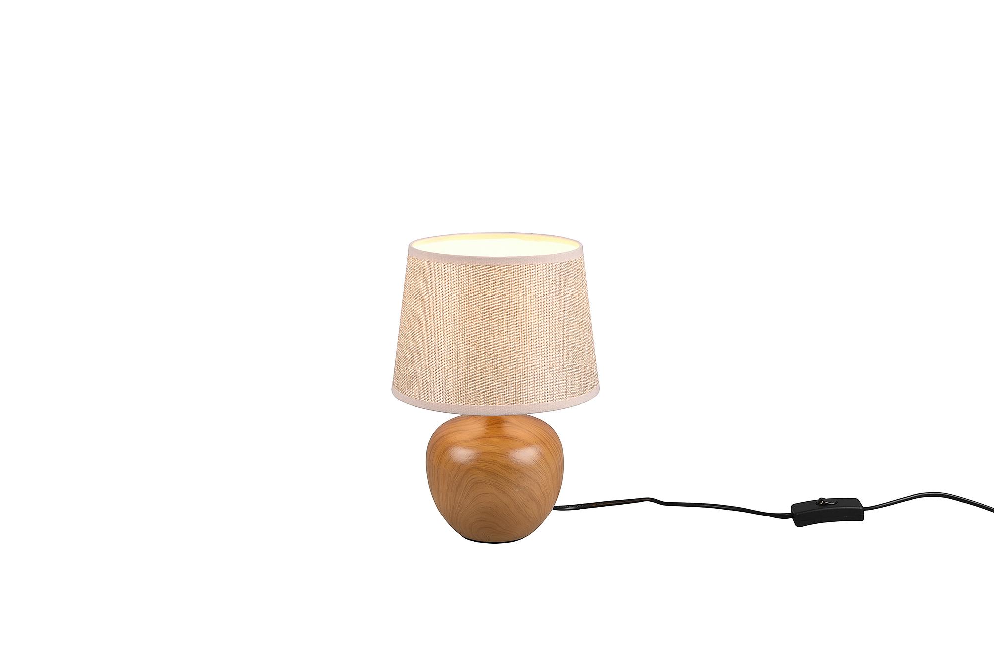 Tischleuchte Luxor Keramik / Mischgewebe Braun / Beige 3