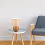 Tischleuchte Luxor Keramik / Mischgewebe Braun / Beige 2