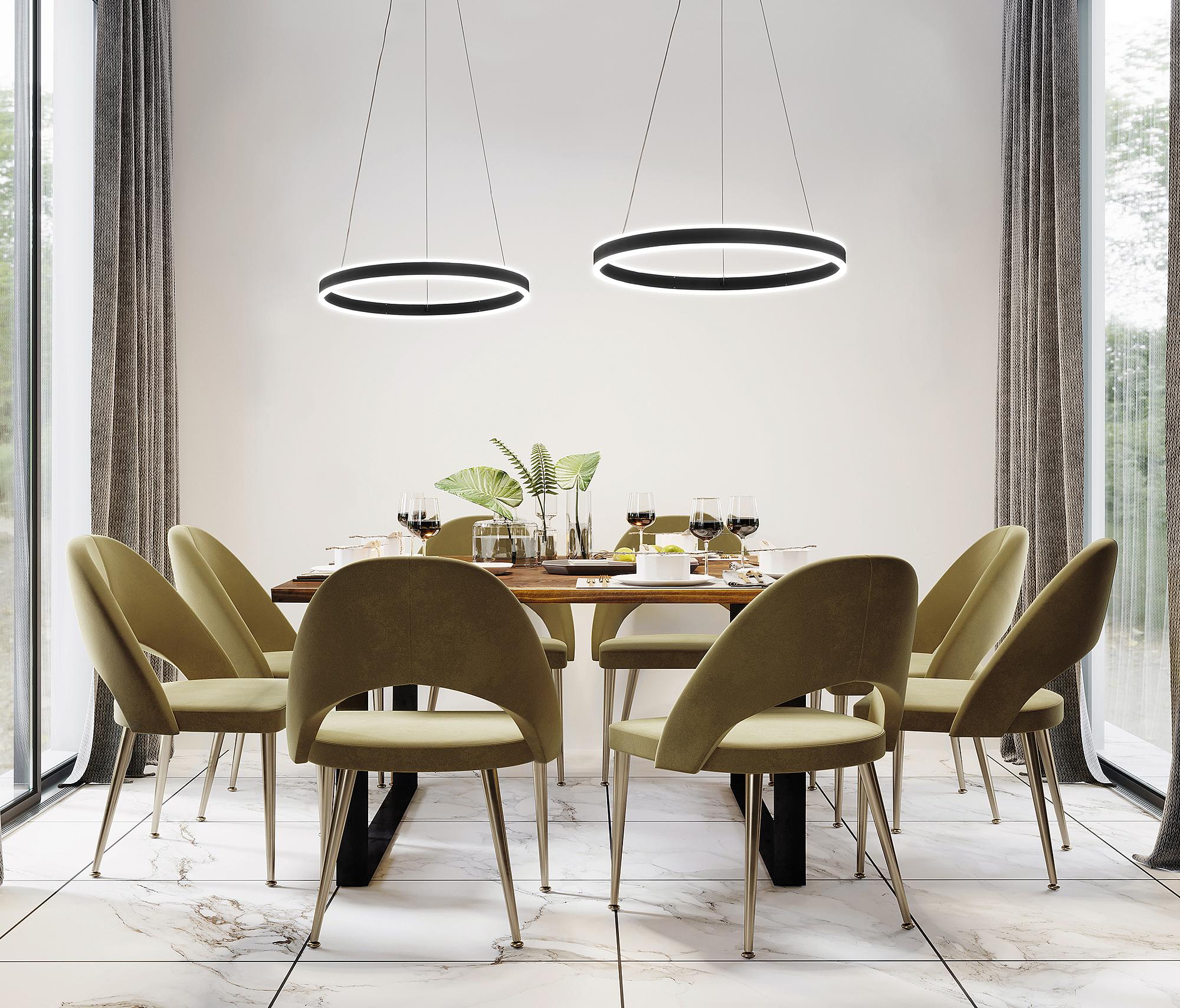 LED pendant light Sirko Type A iron / acrylic glass black 2