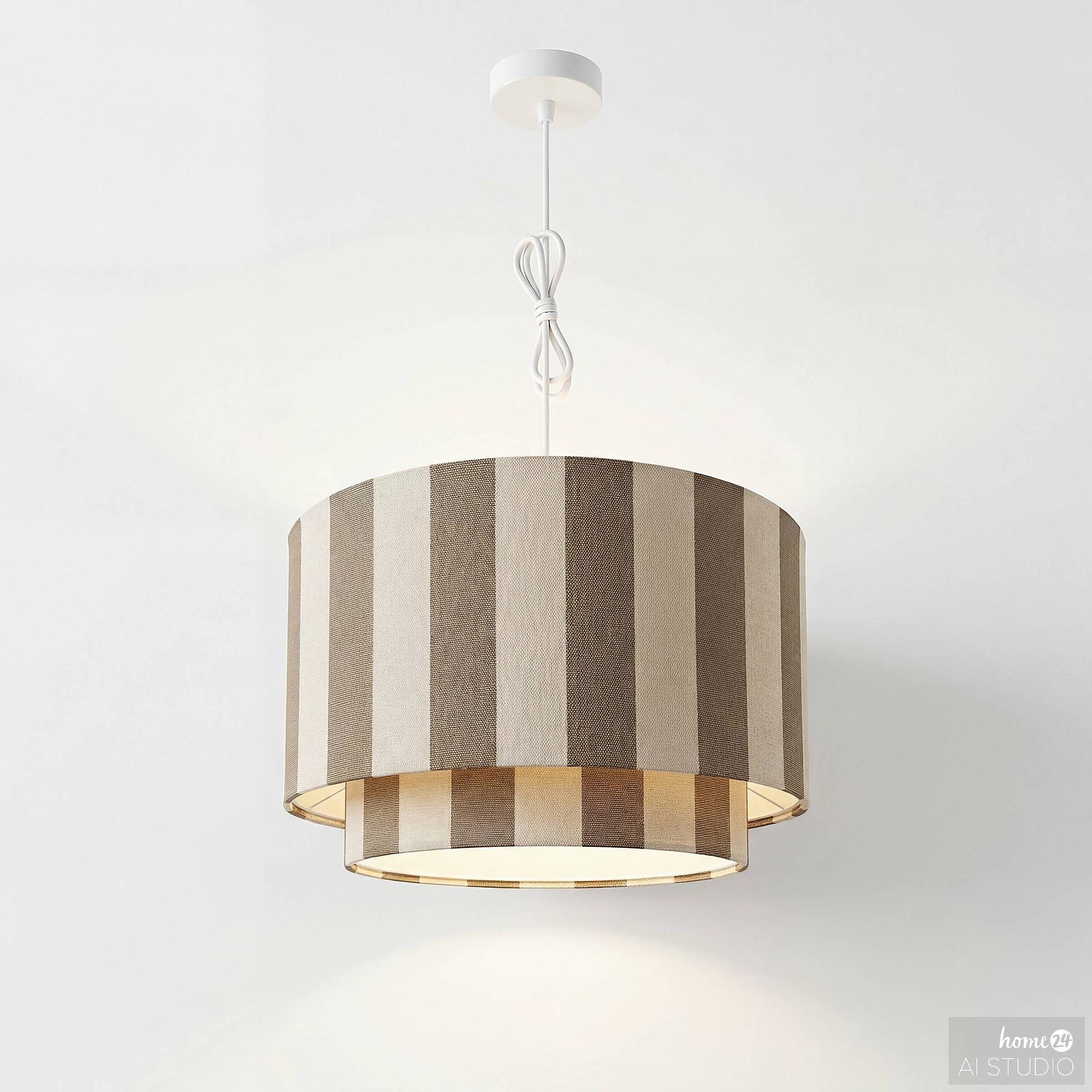 Pendelleuchte SELEN Eisen / Textil 1-flammig Beige 4
