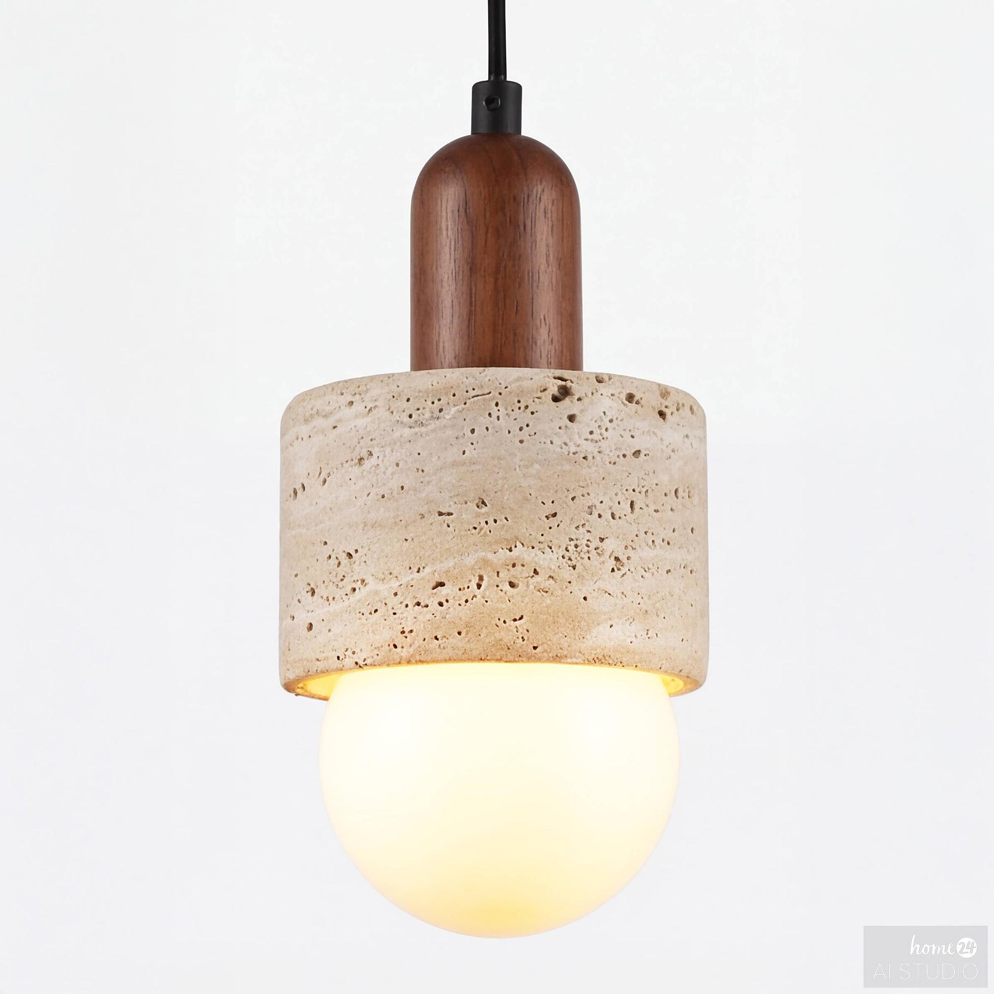 Pendelleuchte RULUX Kiefer massiv / Beton 1-flammig 3