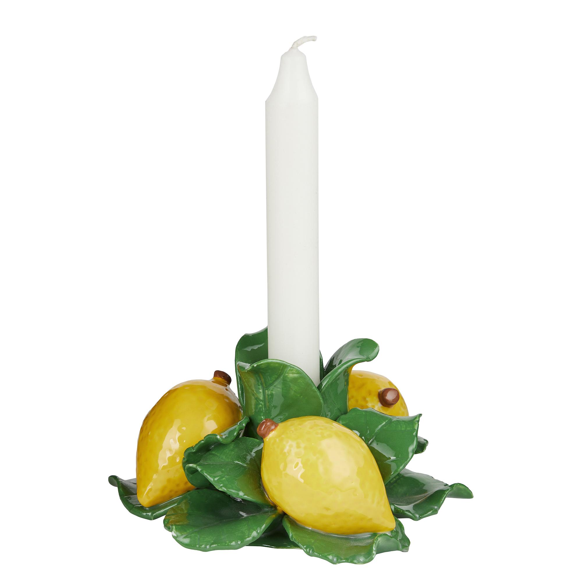 Kerzenhalter LEMON Zitronen Steinzeug Gelb 1