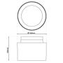 LED-Deckenleuchte Trimes ABS 1-flammig Schwarz 3