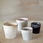 Kaffeebecher Grespresso 6er Set Steinzeug Weiß 2