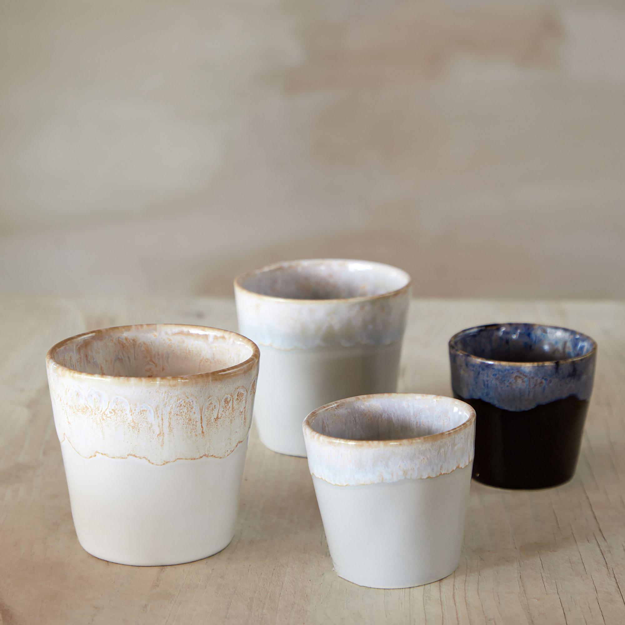 Kaffeebecher Grespresso 6er Set Steinzeug Weiß 2