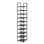 Schuhregal Bonomi Flachgewebe / Metall Schwarz 33 x 173 cm 1