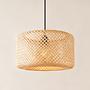 Pendant light Milham cast iron / bamboo natural 0