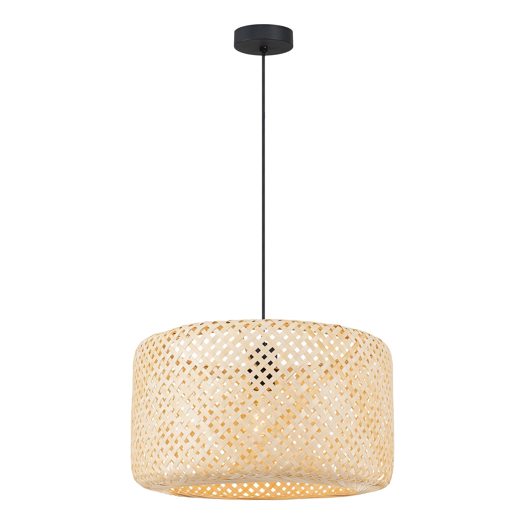 Pendant light Milham cast iron / bamboo natural 4