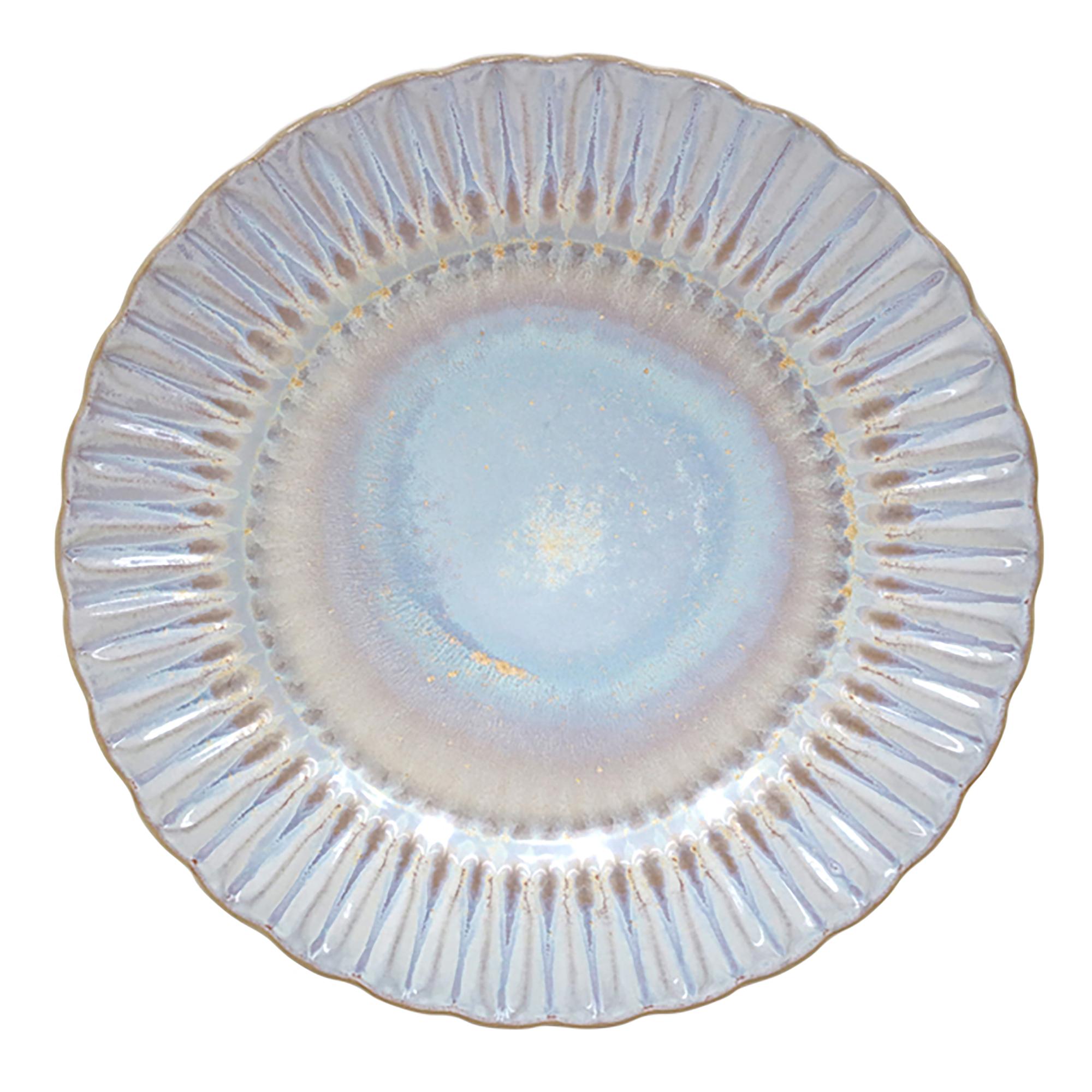 Dinner plate Cristal Set of 6 Stoneware White / Sand 0