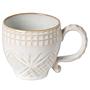 Kaffeebecher Cristal 6er Set Steinzeug Weiß / Sand 1