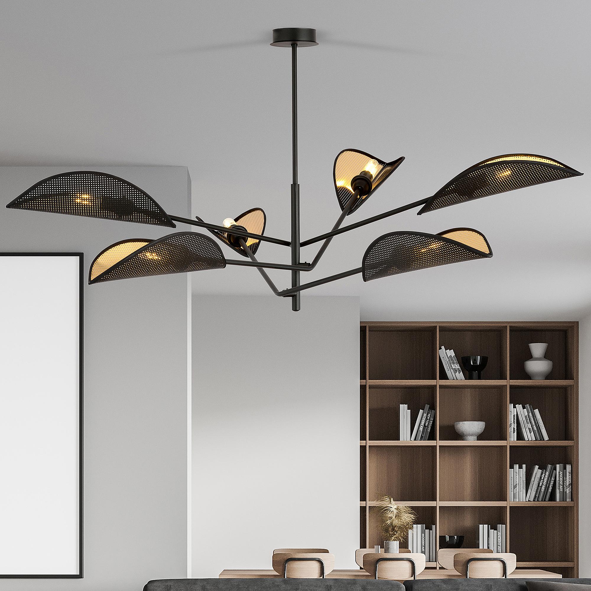 Ceiling lamp Vene Steel / Polyamide Black / Gold 1