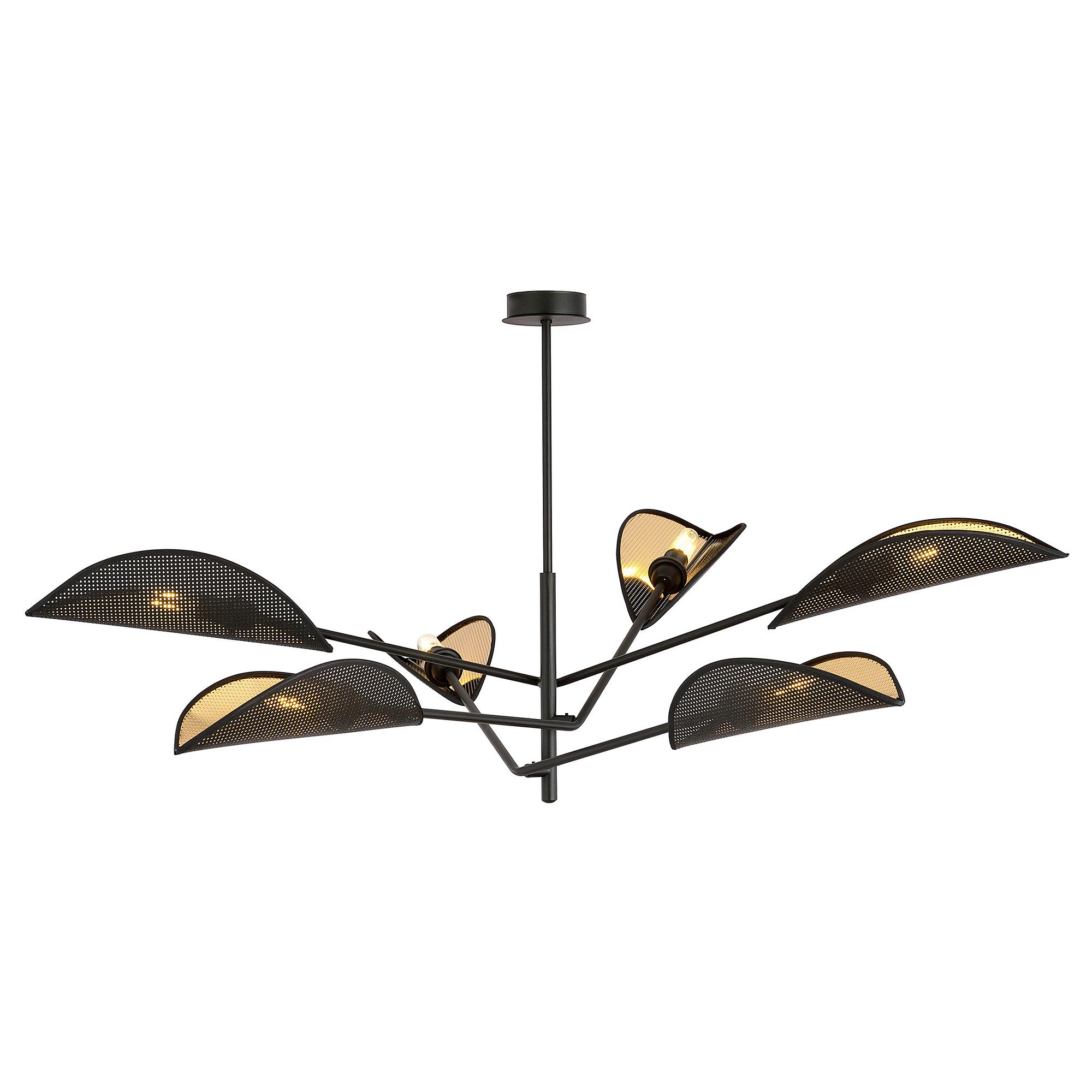 Ceiling lamp Vene Steel / Polyamide Black / Gold 3