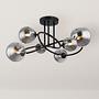 LED ceiling light Riha Type C smoked glass / iron 0