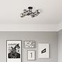 LED ceiling light Riha Type C smoked glass / iron 2