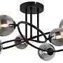 LED ceiling light Riha Type C smoked glass / iron 3