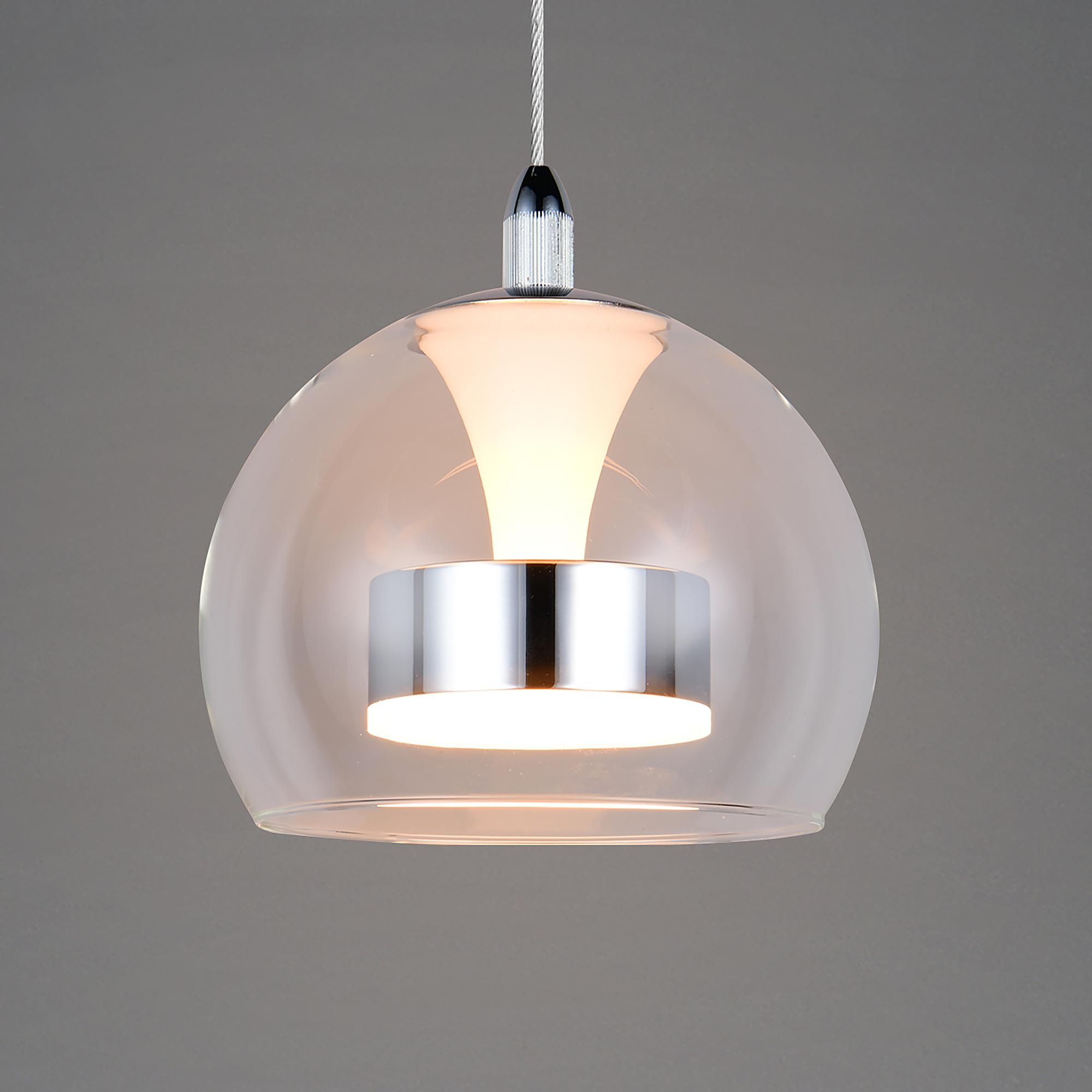 LED pendant light Flynt clear glass / iron 1
