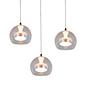 LED pendant light Flynt round clear glass / iron 3