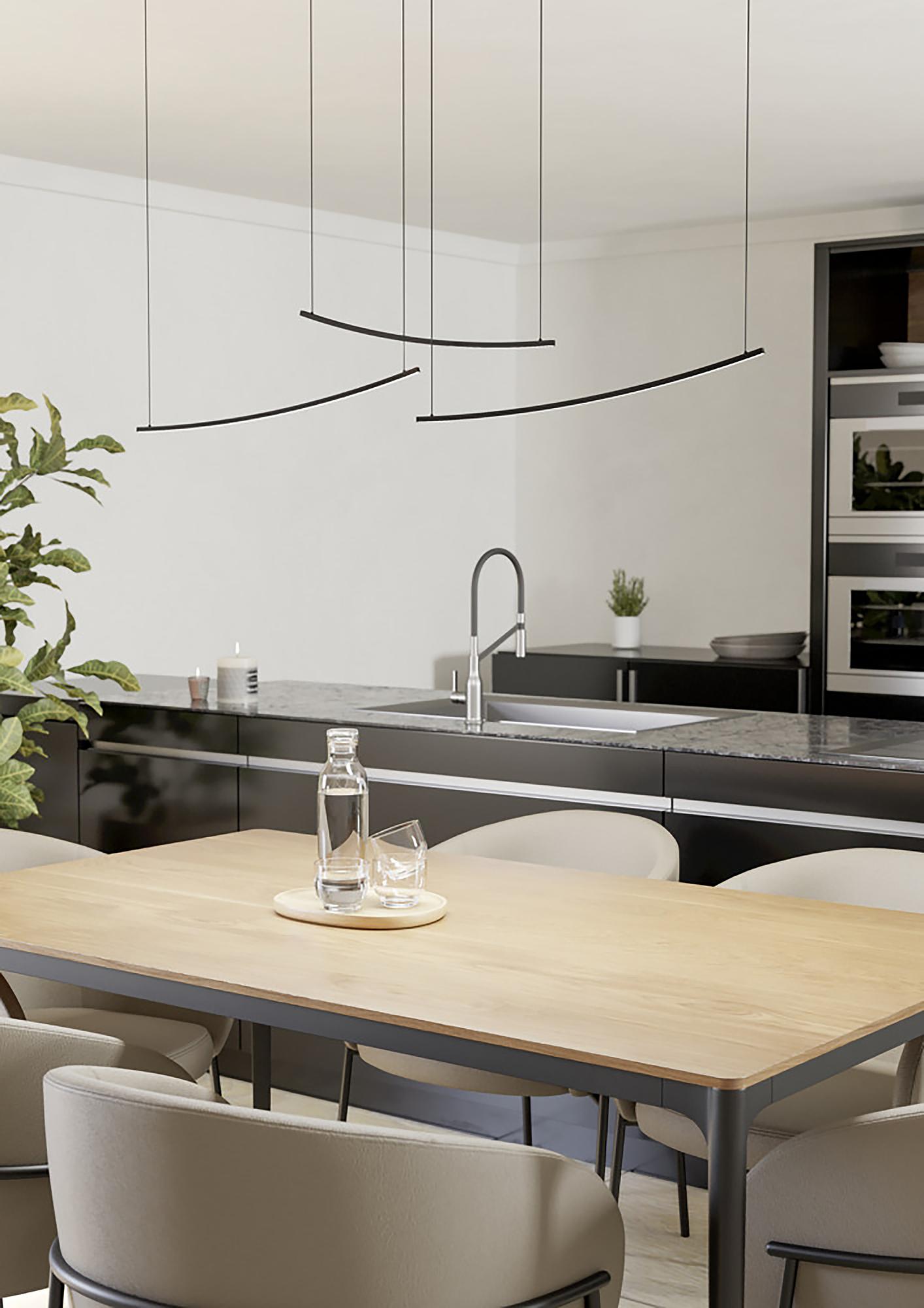 LED pendant light Villeggi aluminum black 2