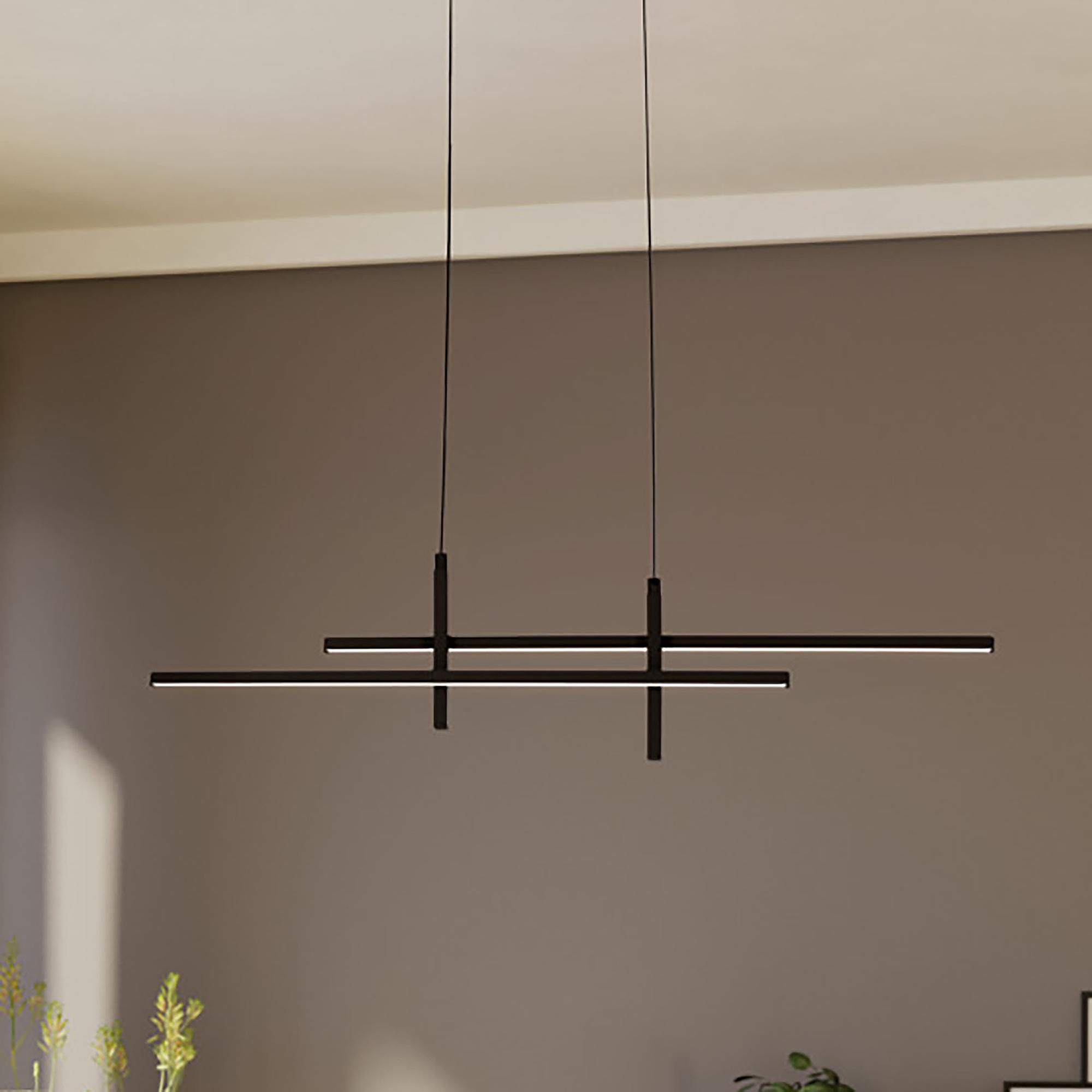 LED-Pendelleuchte Trepiliano Aluminium Schwarz 0