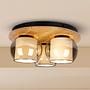 Ceiling light Texas Type B rubberwood / smoked glass 0