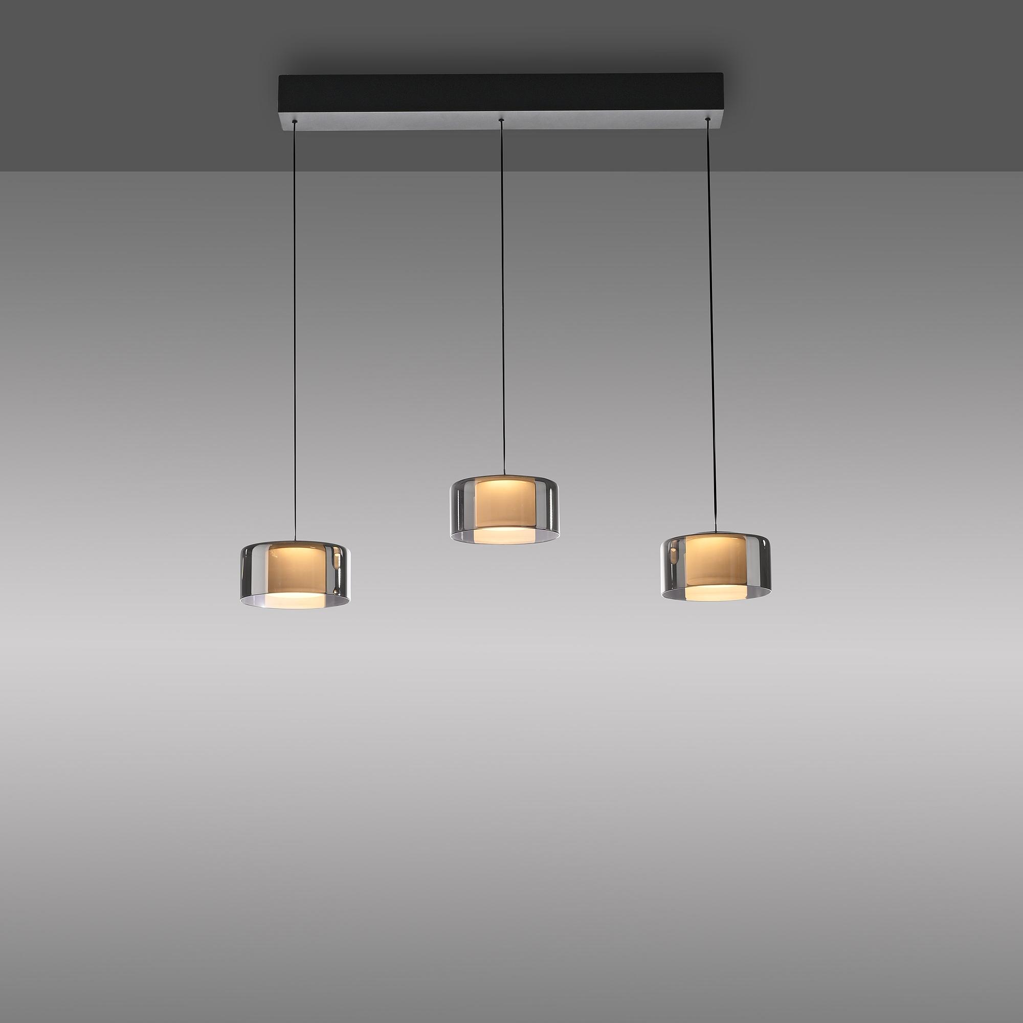 LED pendant light Rika Type A clear glass / iron black 3