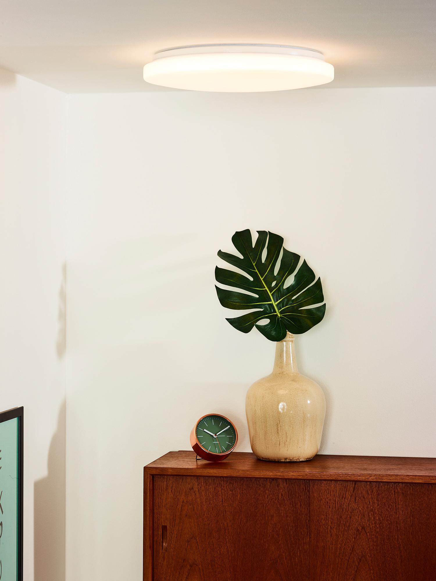 Ceiling Light Otis Round Acrylic Glass White 2