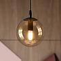 Pendant light Cosmo Type A steel / amber colored glass 0