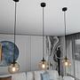 Pendant light Cosmo Type A steel / amber colored glass 3