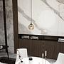Pendant light Cosmo Type A steel / amber colored glass 4