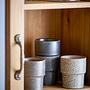 Tassen-Set Ewan 4-teilig Steingut Braun Grau 3