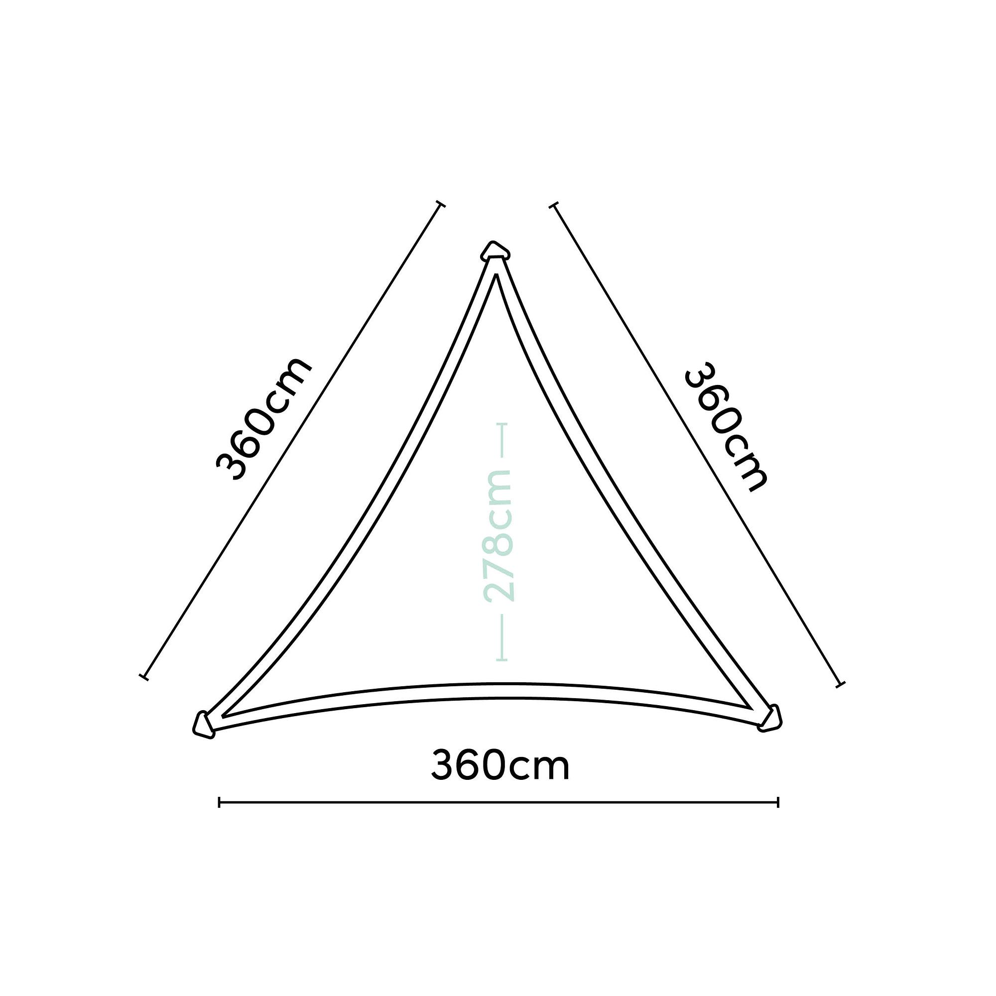 Sonnensegel Coolfit Typ A Polyethylen Sand 360 x 360 cm 3